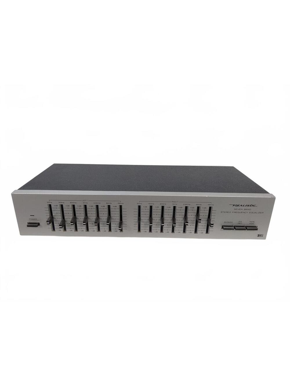 Realistic 31-1989 Stereo Frequency Equalizer South Korea | Seven Band Silver